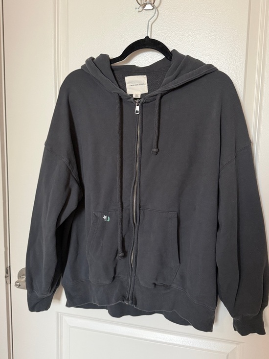American Eagle Outfitters Tops - American Eagle Black Zip-Up Hoodie